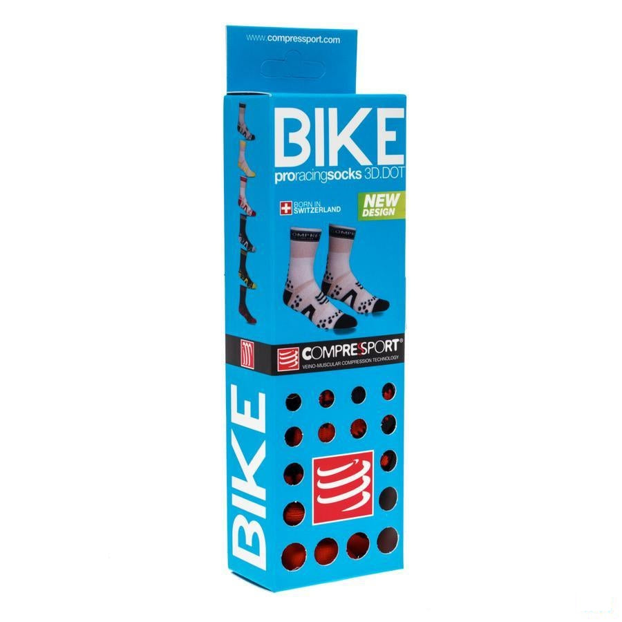 Compressport Racing Socks Bike Bl/re T4