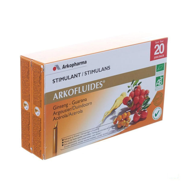 Arkofluide Fysieke+intelect.stimulans Unicadose 20 - Arkopharma - InstaCosmetic