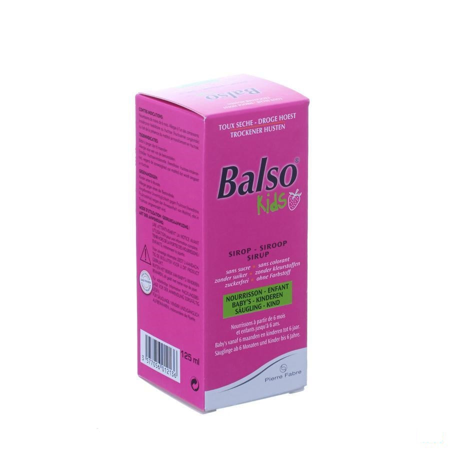 Balso Kids Hoestsiroop Z/suiker 125ml+pipet