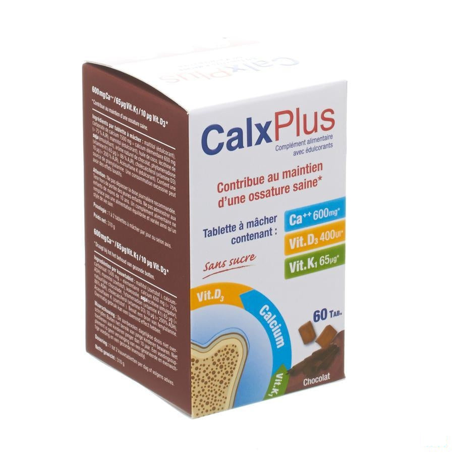 Calx-plus Chocolade Tabl 60