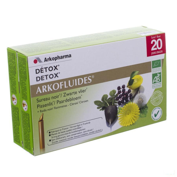 Arkofluide Detox Bio Unicadoses 20 Verv.2622074 - Arkopharma - InstaCosmetic