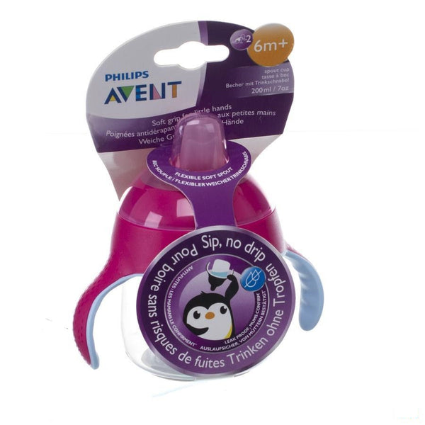 Avent Lekvrije Beker Pinguin Roze 200ml - Bomedys - InstaCosmetic