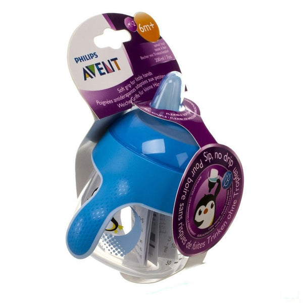 Avent Lekvrije Beker Pinguin Blauw 200ml - Bomedys - InstaCosmetic