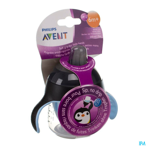 Avent Lekvrije Beker Pinguin Zwart 200ml
