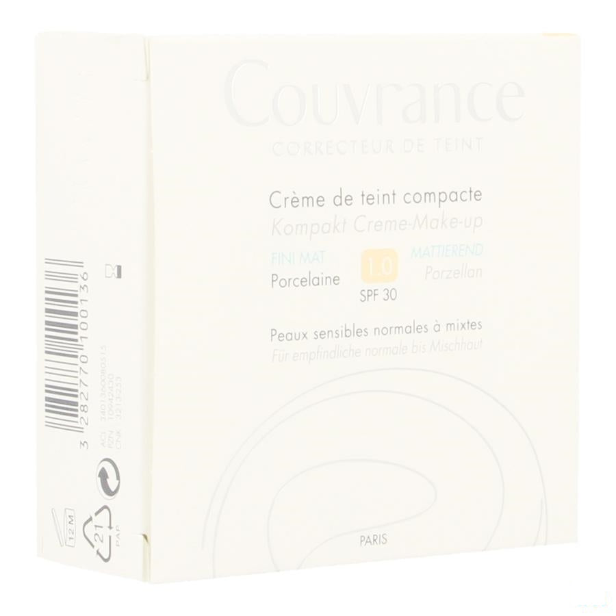 Avène Couvrance - Foundation Compact Mat kleur: Porcelaine 10gr