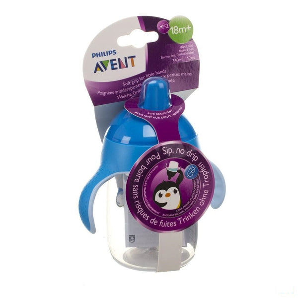 Avent Lekvrije Beker Pinguin Blauw 340ml - Bomedys - InstaCosmetic