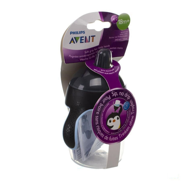 Avent Lekvrije Beker Pinguin Zwart 340ml - Bomedys - InstaCosmetic