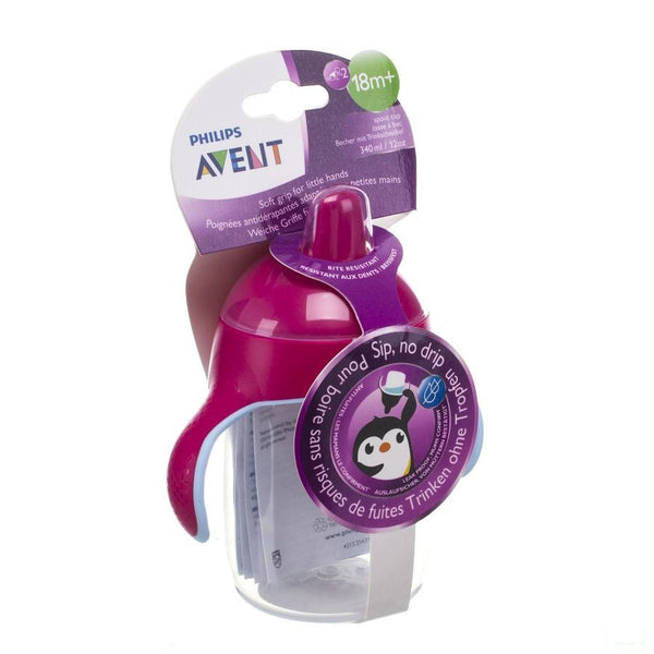 Avent Lekvrije Beker Pinguin Roze 340ml - Bomedys - InstaCosmetic