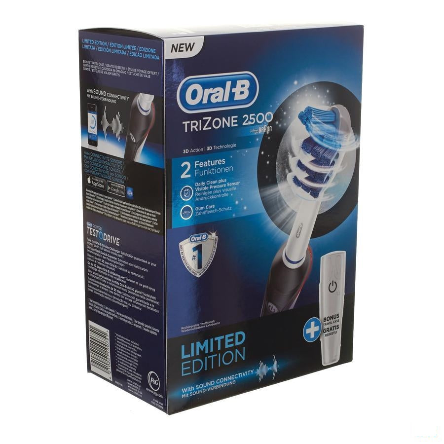 Oral B Trizone 2500 Cross Action Black - Elektrische tandenborstel