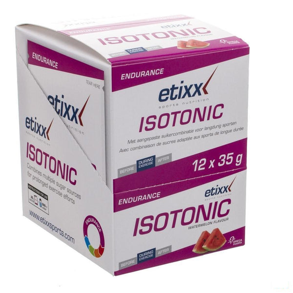 Etixx Isotonic Powder Watermelon 12x35g - Axone Pharma - InstaCosmetic