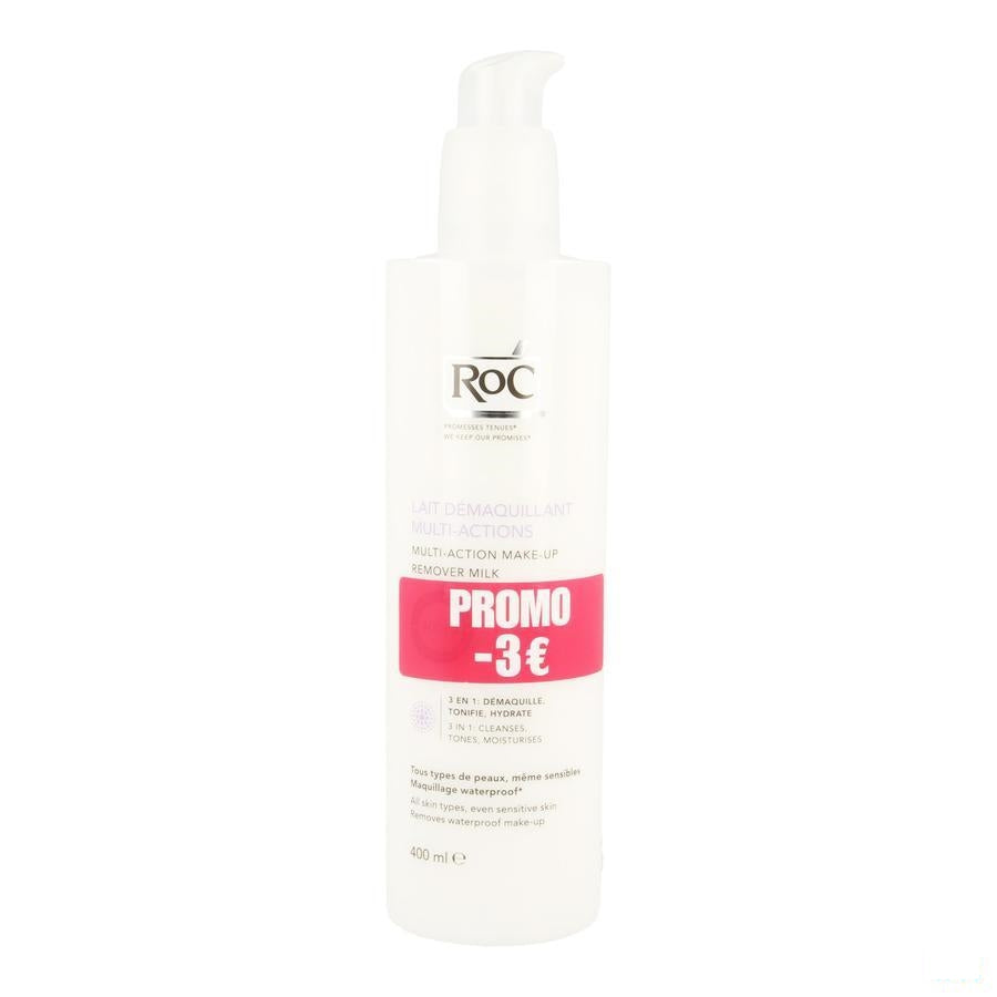 Roc Reinigingsmelk Meerv.werking 3in1 400ml -3eur