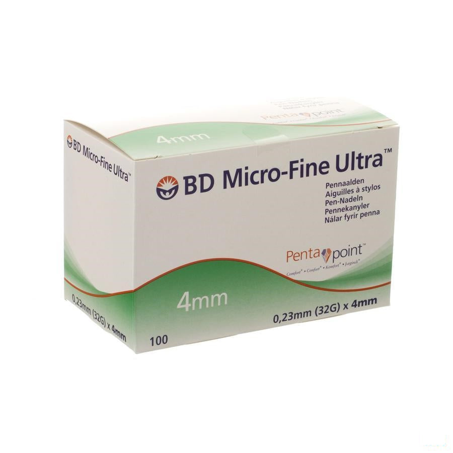 Bd Microfine Ultra Pennaald 4mm 32g Easyflow 100