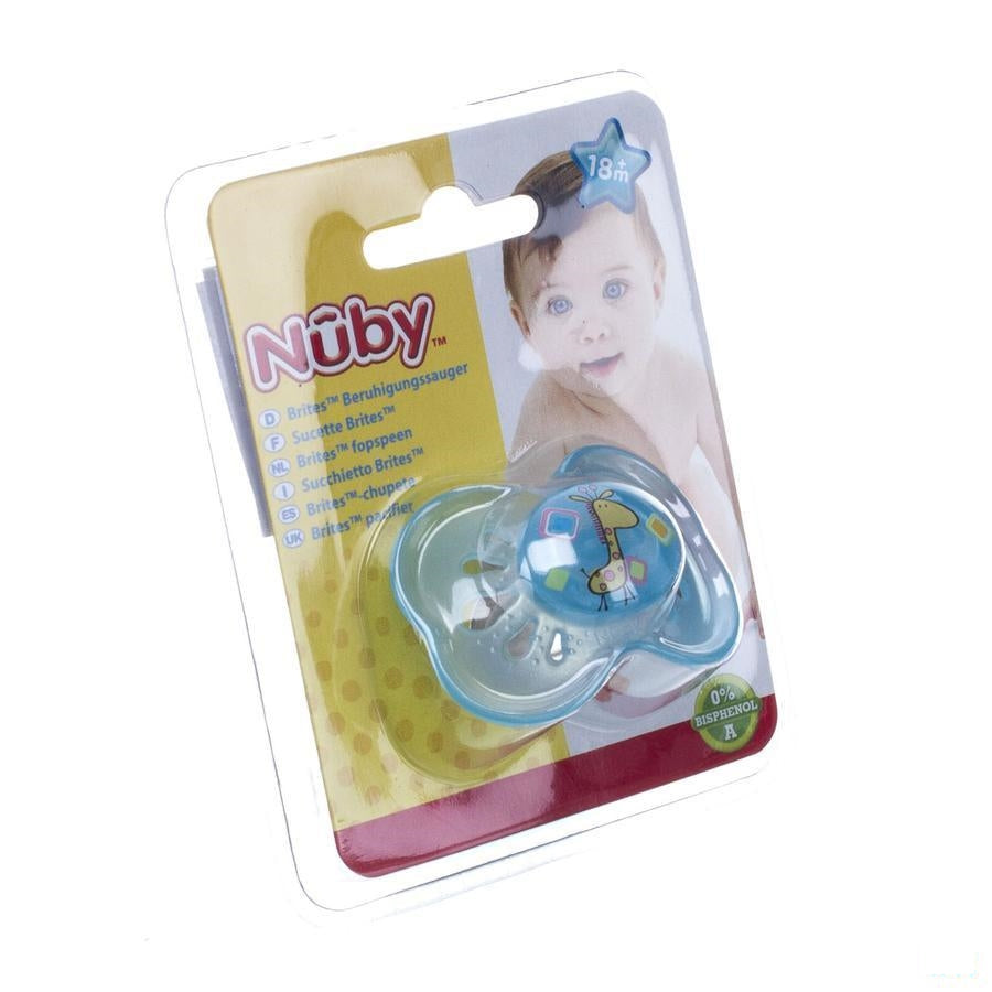 Nuby C Fopspeen Pp Silicoon Brite Ovaal +18m