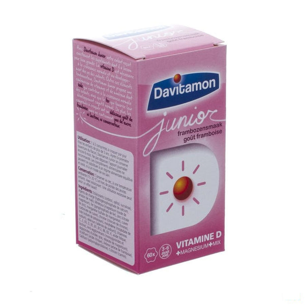 Davitamon Junior Framboos V1 Tabletten 60 - Omega Pharma - InstaCosmetic