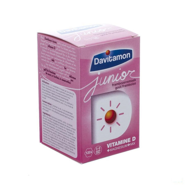 Davitamon Junior Framboos V1 Tabletten 120 - Omega Pharma - InstaCosmetic