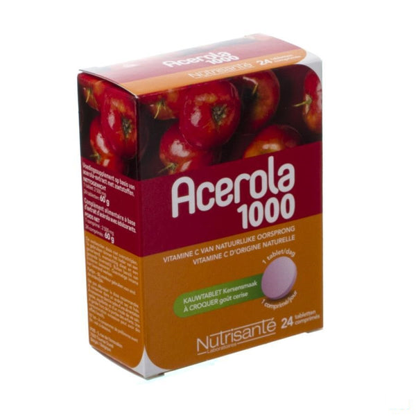 Acerola 1000mg Kauwtabl 24 - Nutrisante - InstaCosmetic