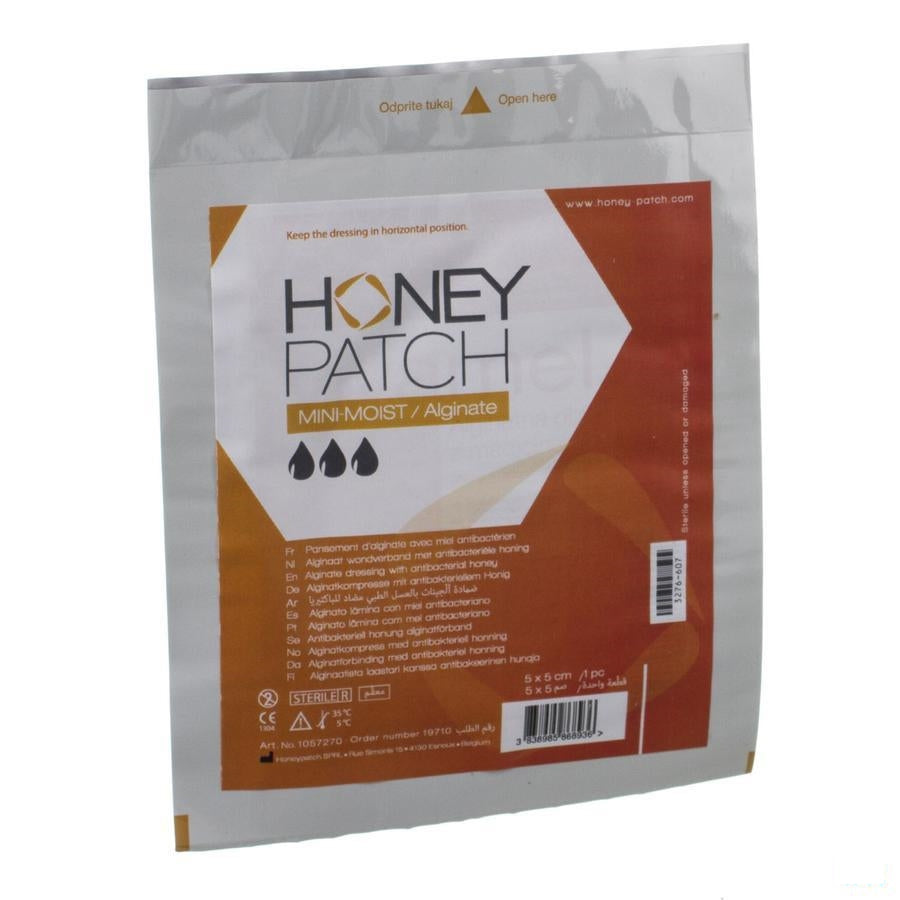 Honeypatch Mini-moist/alginate Verb Alg.ster 5x5cm