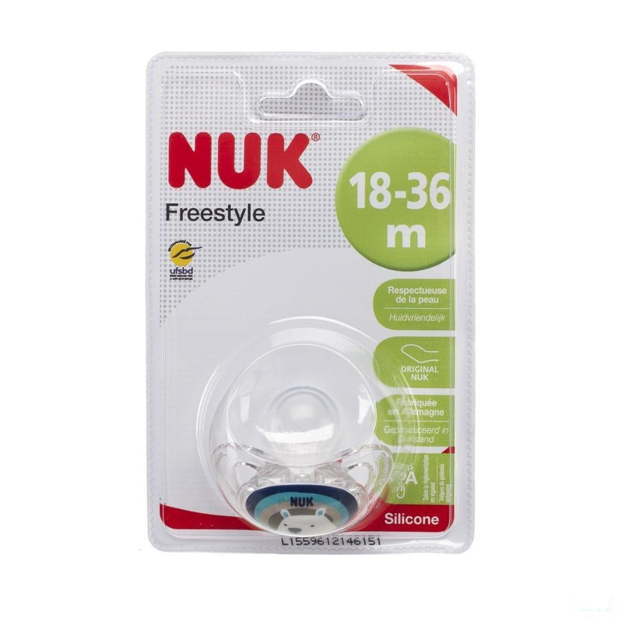 Nuk Fopspeen Freestyle Ijsbeer Wit +18m