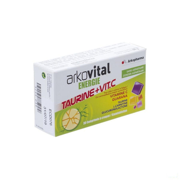 Arkovital Energie Taurine Kauwtabl 30 - Arkopharma - InstaCosmetic