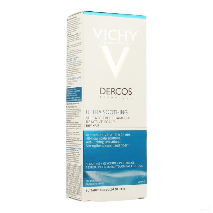 Vichy Dercos Shampoo Dermo Kalmerend Droog Haar 200ml