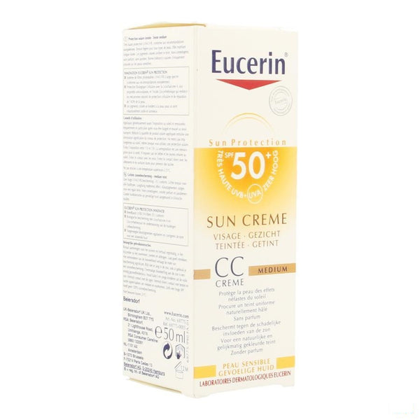 Eucerin Sun Cc Creme Medium Ip50+ 50ml - Beiersdorf - InstaCosmetic
