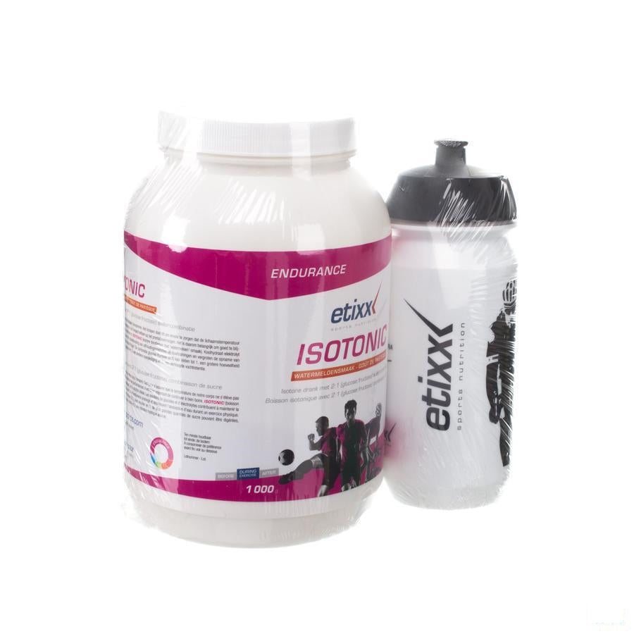 Etixx Isotonic Powder Watermeloen 1kg + Drinkbus