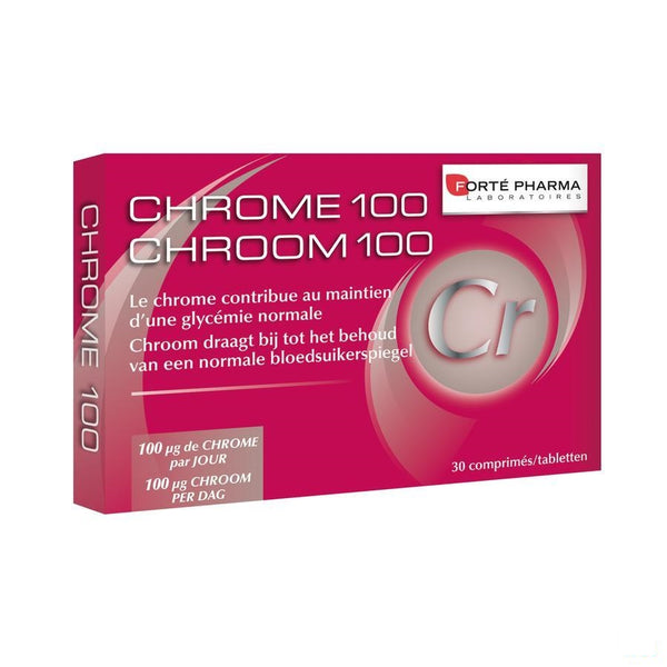 Chroom 100 Tabletten 30 - Forte Pharma - InstaCosmetic