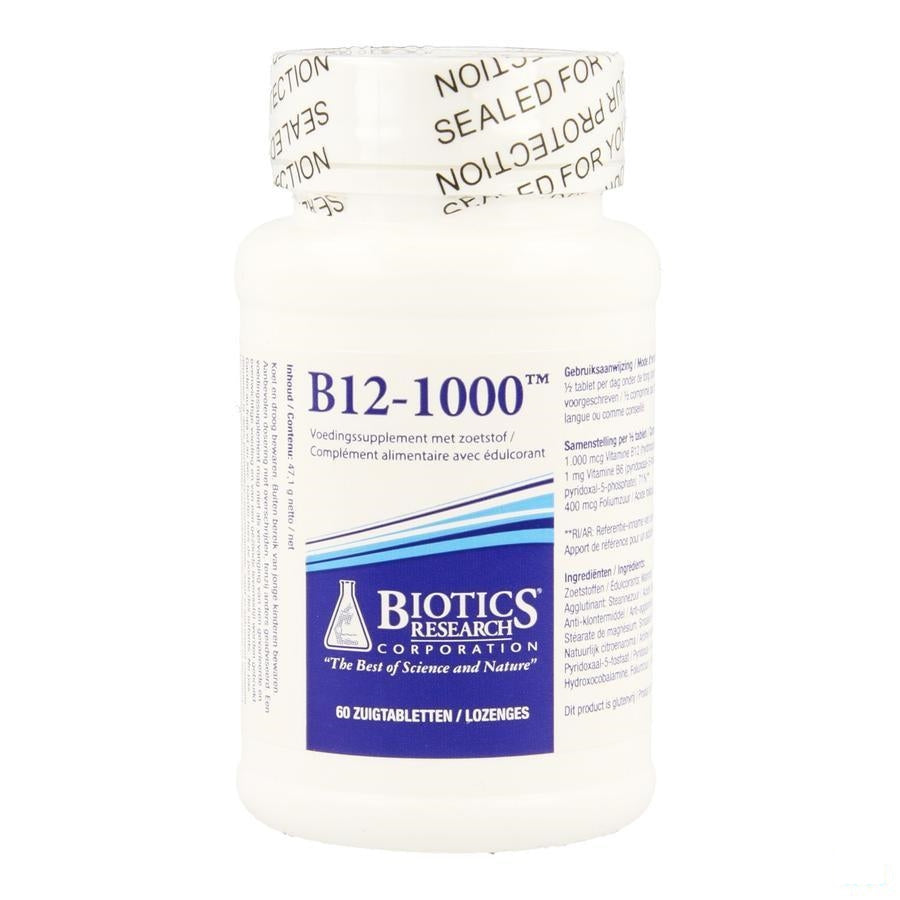 B12-1000 Biotics Lozenges Met Zoetstof