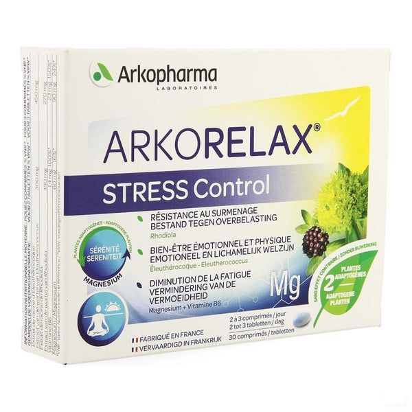 Arkorelax Stress Control Tabletten 30 - Arkopharma - InstaCosmetic