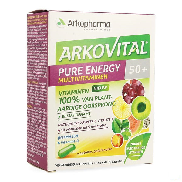 Arkovital Pure Energy 50+ Capsules 60 - Arkopharma - InstaCosmetic