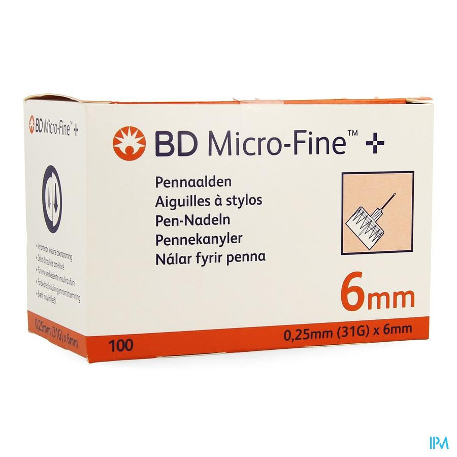 Bd Microfine Pennaalden 0,25mm 31g 6mm 100 320734