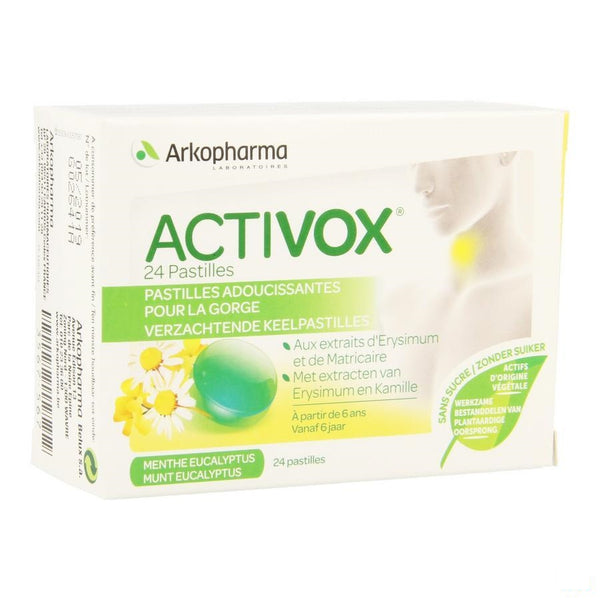 Activox Verzachtend Keel Munt-eucalyptus Past 24 - Arkopharma - InstaCosmetic