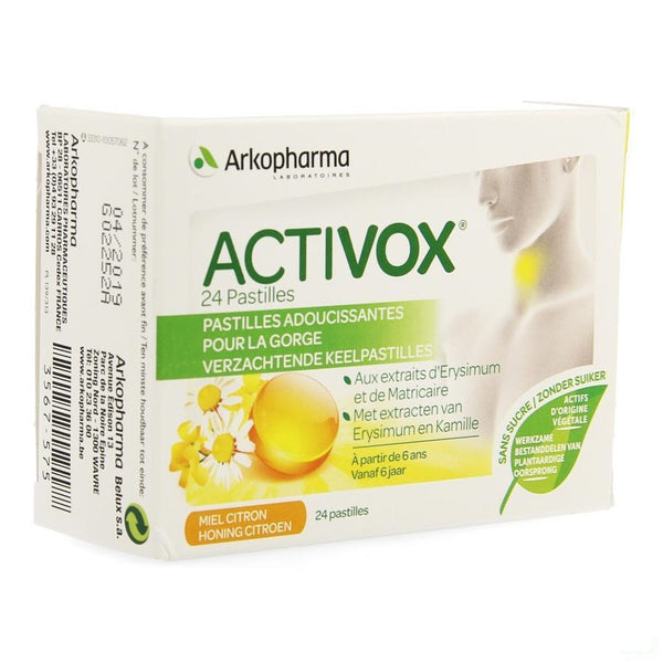 Activox Verzachtend Keel Honing Citroen Past 24 - Arkopharma - InstaCosmetic