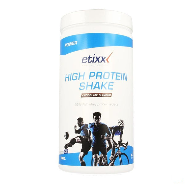 Etixx High Protein Shake Chocolate Pdr 1000g - Ceres Pharma - InstaCosmetic
