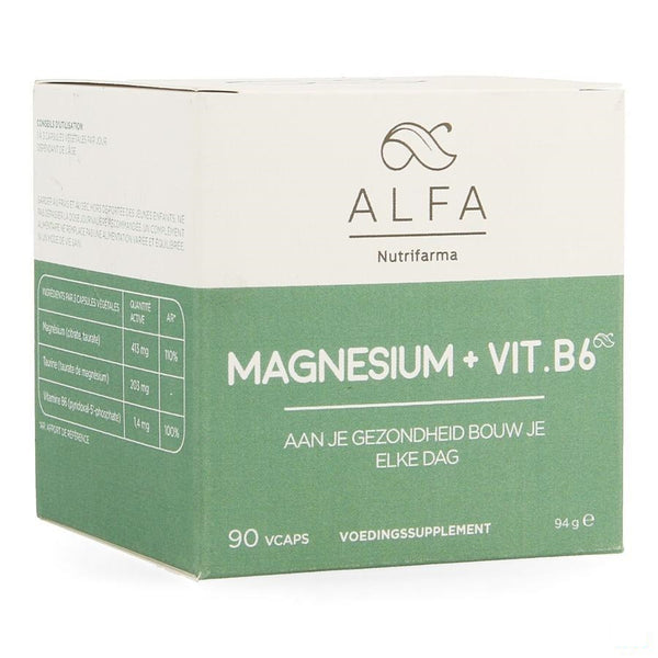 Alfa Magnesium + Vit B6 V-caps 90 - Nutrifarma - InstaCosmetic