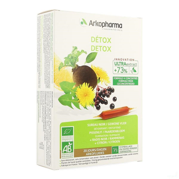 Arkofluide Detox Bio Nieuwe Formule Amp 20 - Arkopharma - InstaCosmetic