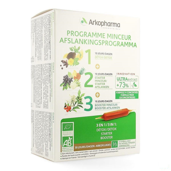 Arkofluide Afslank Programma Nieuwe Formule Amp 30 - Arkopharma - InstaCosmetic