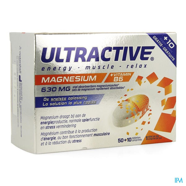 Ultractive Magnesium 630mg Tabletten 60 - Axone Pharma - InstaCosmetic