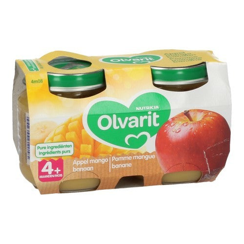 Olvarit Fruit Appel Mango Banaan 2x125g