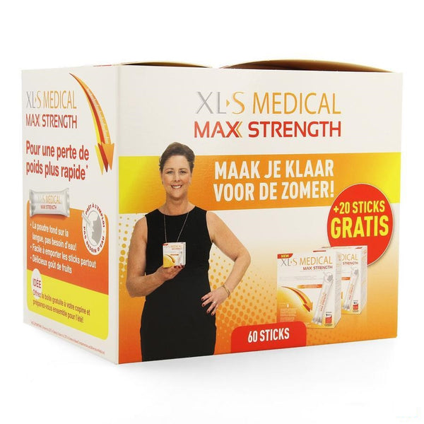 Xls Med. Maximum Strength Sticks 60 + Sticks 20 - Omega Pharma - InstaCosmetic