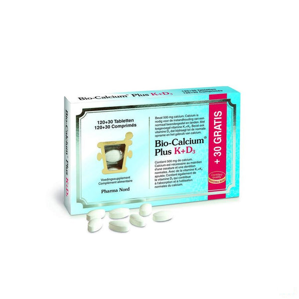 Bio-calcium Plus K+d3 Tabletten 120+30 Promo - Pharma Nord - InstaCosmetic