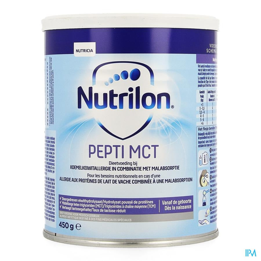 Nutrilon Pepti Mct Pdr Blik 450g