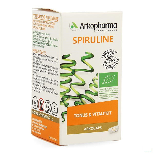 Arkocaps Spiruline Bio Capsules 45 - Arkopharma - InstaCosmetic