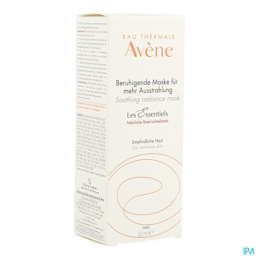 Avene Essentiels Verzacht.masker Stral. Teint 50ml