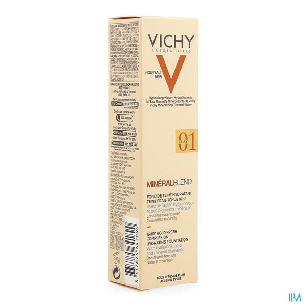 Vichy Mineralblend Fdt Clay 01 30ml - Vichy - InstaCosmetic