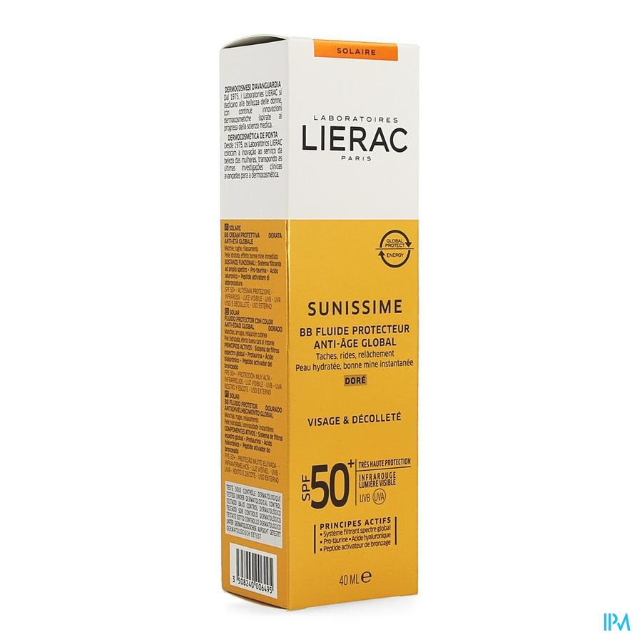 Lierac Sunissime Bb Fluid Dore Visage SPF 50 Tb 40ml