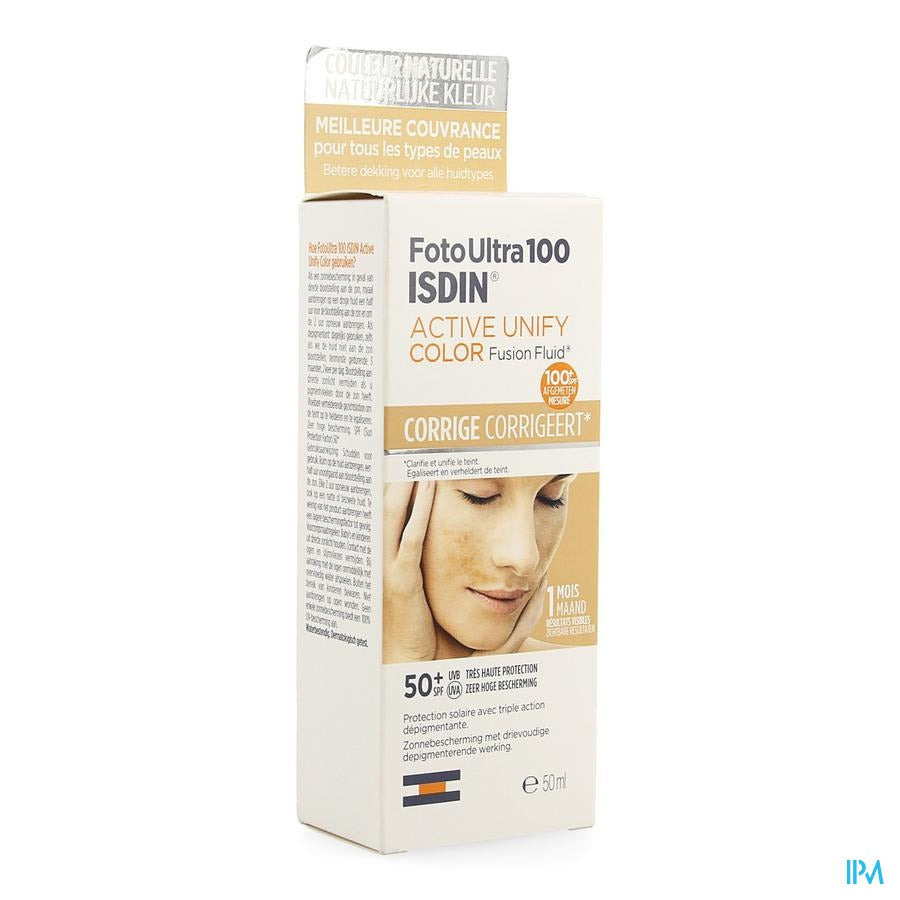 Isdin Fotoultra Active Unify Color SPF 50+ Nieuwe Formule 50ml