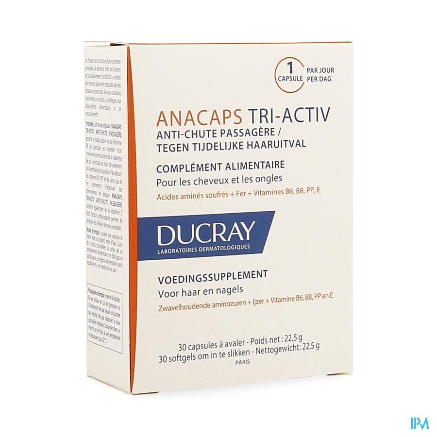 Ducray Anacaps Tri-activ Tijdelijk Haaruitv.caps30