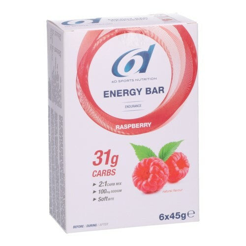 6d Sixd Energy Bar Raspberry 6x45g