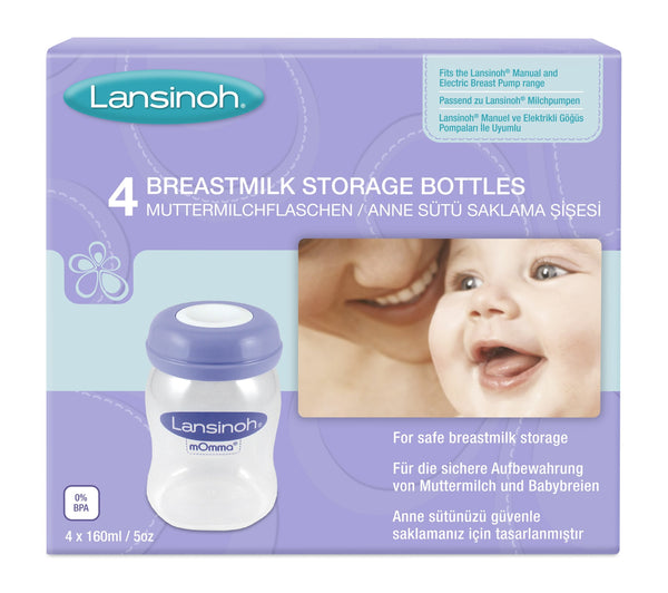 Lansinoh - Bewaarflesjes Voor Moedermelk 4 Stuks - Lansinoh Laboratories Benelux - InstaCosmetic